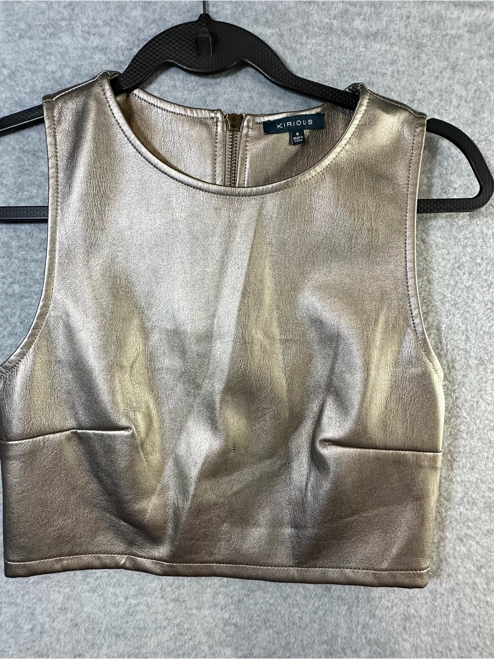 KIRIOUS Metallic Bronze Crop Top